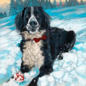 Harvey dog portrait
