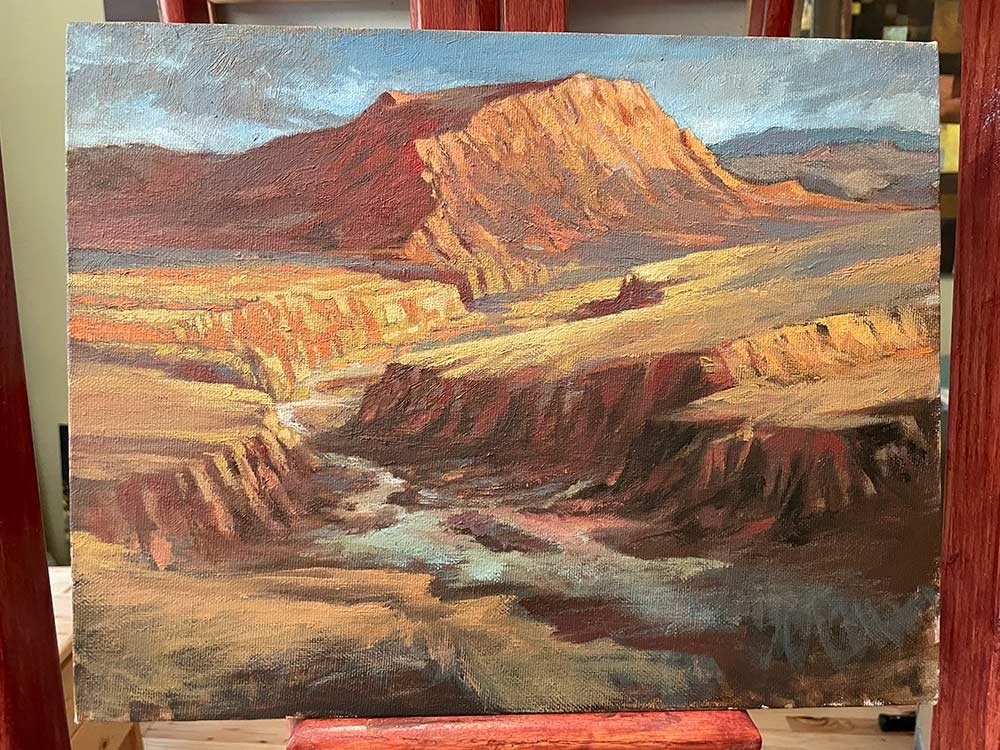 Canyon oil painting