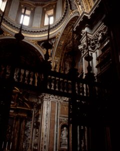 interior photo of a cathedral in Rome, Italy