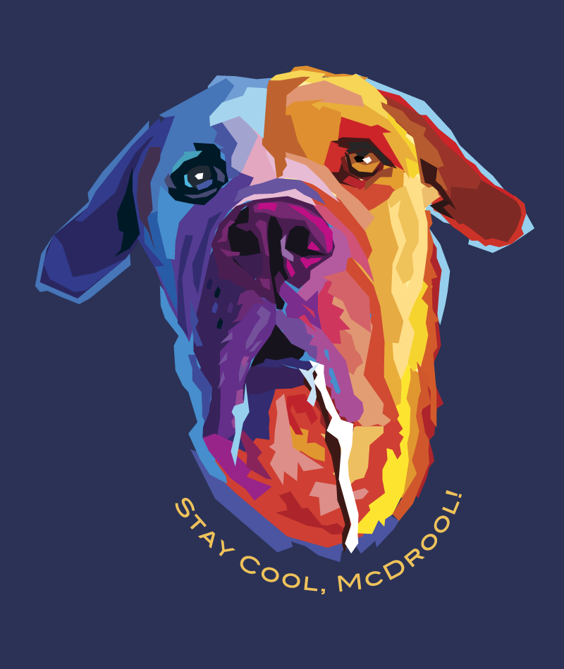 Colorful Mastiff T-Shirt art