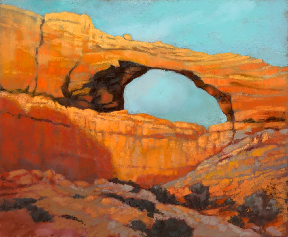 digital landscape of an arch in Arches National Park