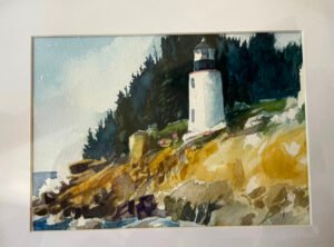 Lighthouse watercolor